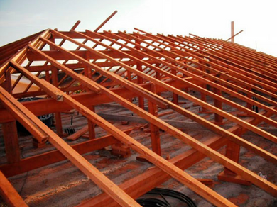 estrutura de telhado em aço